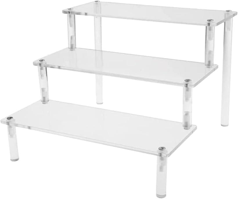 アクリルスタンド 展示台 コレクションケース ディスプレイスタンド フィギュア ひな壇 収納棚 人形 化粧品 陳列台用 組み立て式