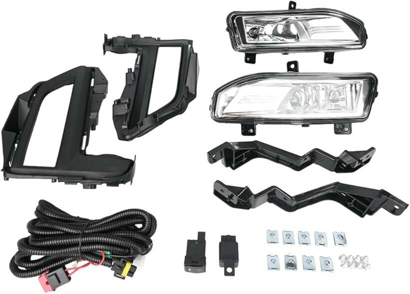 互換品日産 エクストレイル 2017- 後期 フォグランプ セット フロント ライト カバー 左右 T32 キット NT32 HT32 HNT32 X-TRAIL 純正 タイプ ベゼル 外装 補修 パーツ 社外品