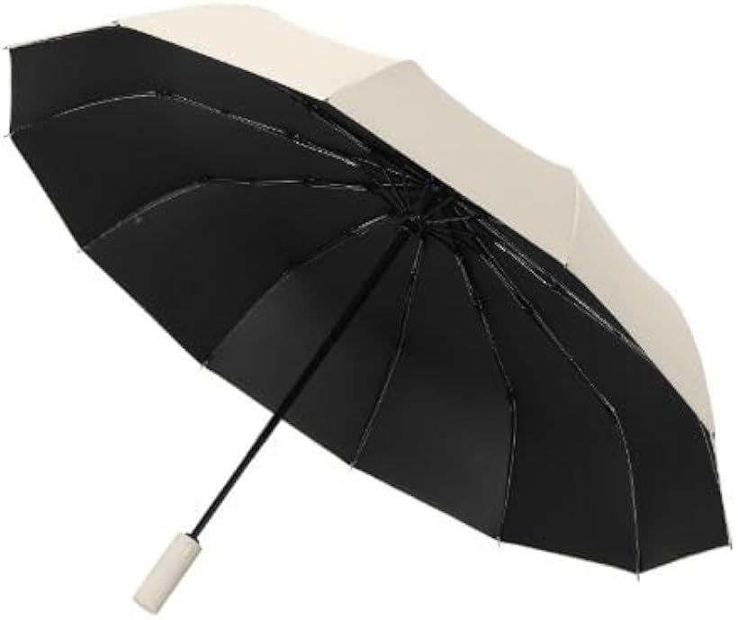 折りたたみ 傘 日傘 晴雨 兼用 UV カット ワンタッチ 自動開閉 12本骨 完全遮光 UPF50