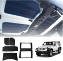 ラングラー/Wrangler JK/JL 選択可 断熱材 防音 消音 屋根 窓 ドア 専用設計 簡単取り付け シート 日よけ ヘッドライナー ハードトップ アンリミテッド サハラ 6点セット カスタム品