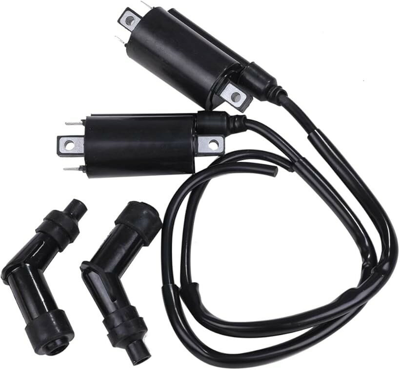互換品イグニッションコイル ポイント 点火式 12V バッテリー 変圧器 カスタム 交換 パーツ GR650 GSX250T GS400 GSX250E GSX400E GSX450E 等 汎用 社外品 2個セット (2個セット)