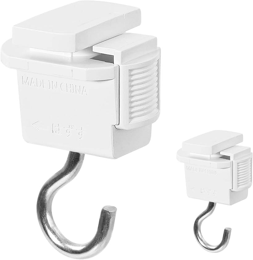 抜け止ダクトレール用吊りフック 照明器具配線 ショップライン ライテック ライティングレール用吊りフック オーデリック ライティングレール吊りフック 簡単取付 工事不要 (ホワイト, 2)