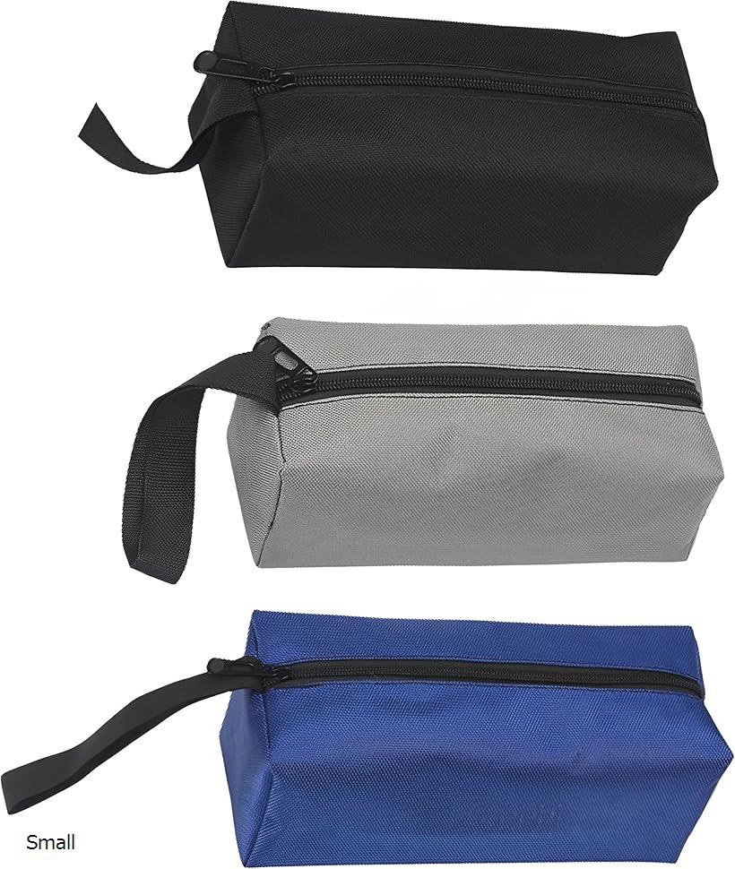 工具バッグ 工具袋 ツールバッグ 工具入れ ポーチ 持ち運び 収納 整理 3色セット 20x8x7cm Small