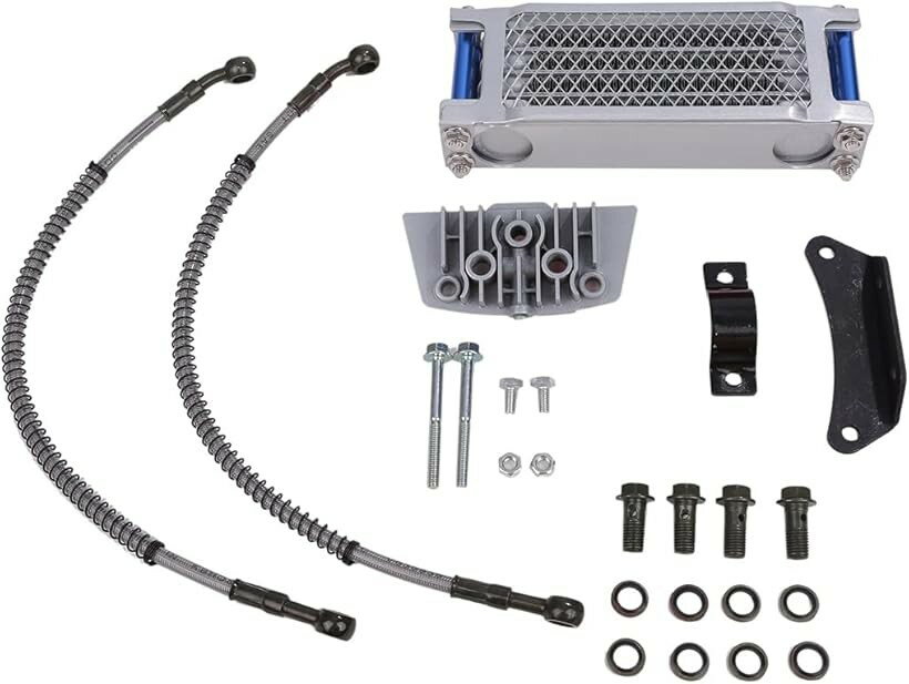 互換品 ホンダ 用 オイルクーラー キット 4段タイプ ブルー (ブルー)