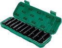 ディープソケット レンチ インパクト 六角軸 工具 DIY 1/2インチ 12.7mm 10本セット 収納ケース付き 差込角 ロングソケット