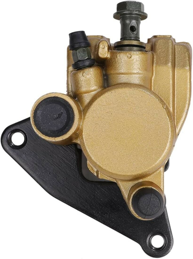 互換品ホンダ 用 ブレーキキャリパー パット付 ブレーキパッド ブレーキディスク パーツ フローティング トルク 整備 キャブレター ライブDIO ZX AF35 SR AF25 等 社外品 ゴールド (ゴールド)