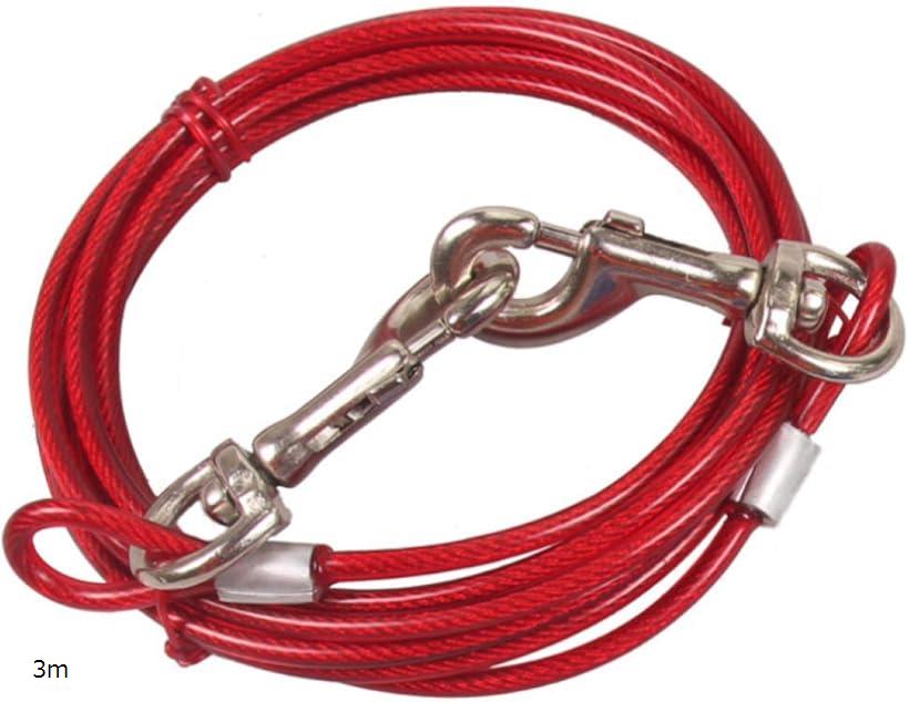 【楽天ランキング1位入賞】ロングリード 係留 ランナーケーブル 犬 5mm レッド 5m 10m 3m