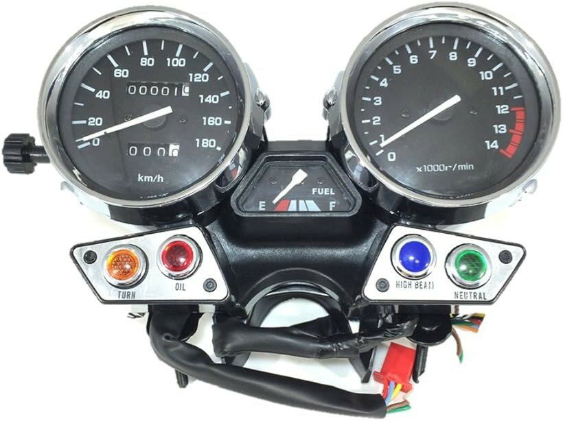 Speedometer - 互換品 ヤマハ メーター ユニット スピード タコメーター 純正タイプ XJR400 4HM 93-94 ブラック パネル 社外品 ブラックパネル (ブラックパネル)