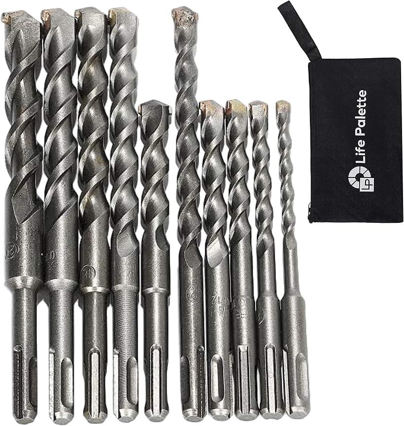 コンクリートドリル ドリルキリ 穴あけ 刃径6～20mm 全長150～200mm 10本セット SDS ハンマードリルビ..