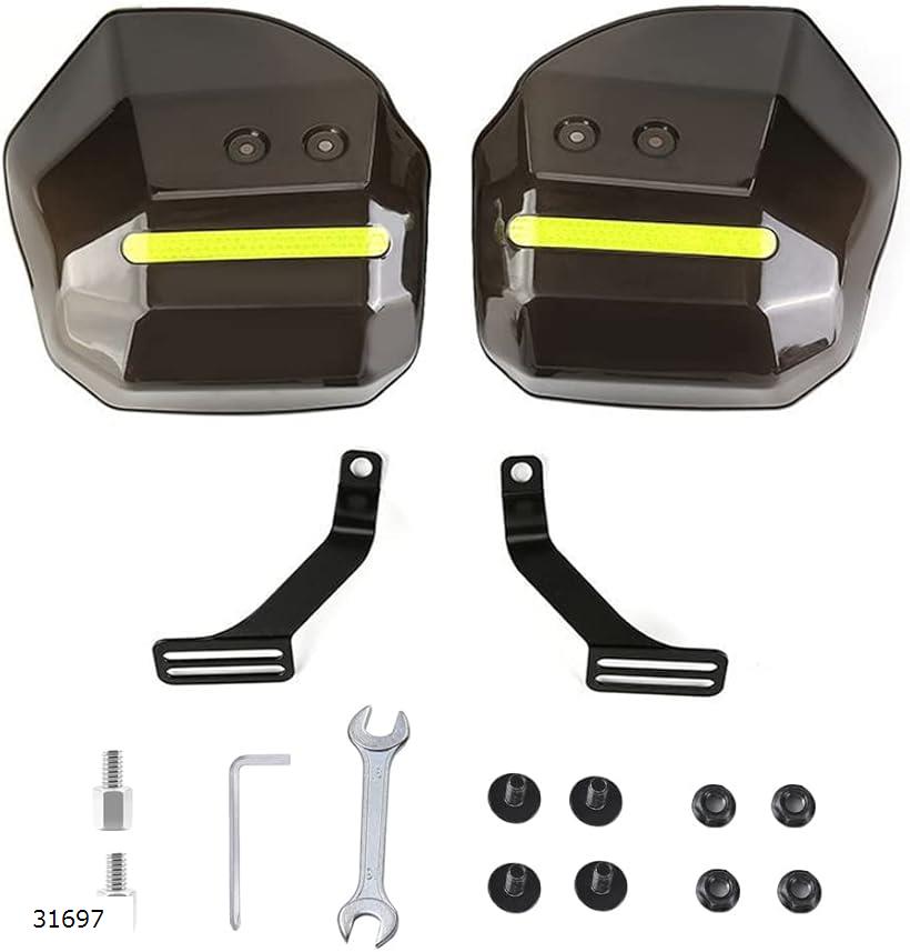 【楽天ランキング1位入賞】互換品ナックルガード 汎用 バイク スクーター スモーク バイザー ハンドガード ハンドルカバー 雨除け 防寒対策 31697