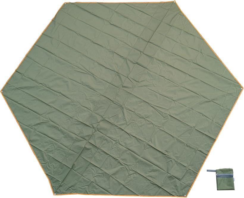 Tents, Tarps - グランドシート ヘキサタープ キャンプ 380x330 400 (緑, 400)