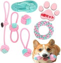 D.Stomo 犬用おもちゃセット ロープ結び スリッパ 縫い包み 噛む 安全 ストレス発散 歯磨き 犬用玩具 コットン 綿 丈夫 小型犬 中型犬