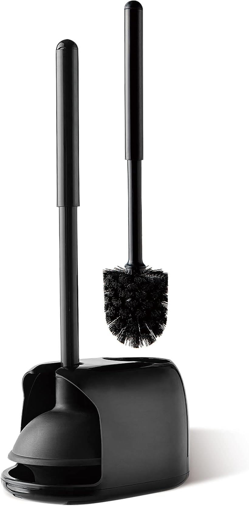 【楽天ランキング1位入賞】トイレ掃除 2in1 トイレブラシ つまり取り ラバーカップ 洋式・和式兼用タイプ 収納ケース付き 省スペース 床置き