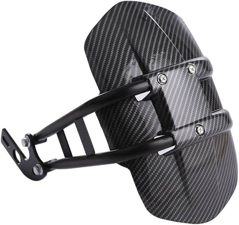 マッド ガード リアフェンダー 泥除け BW'S125 シグナスX モンキー125 ブラック レッド カーボン柄 汎用品 ドレスアップ カスタムパーツ (ブラック カーボン柄)