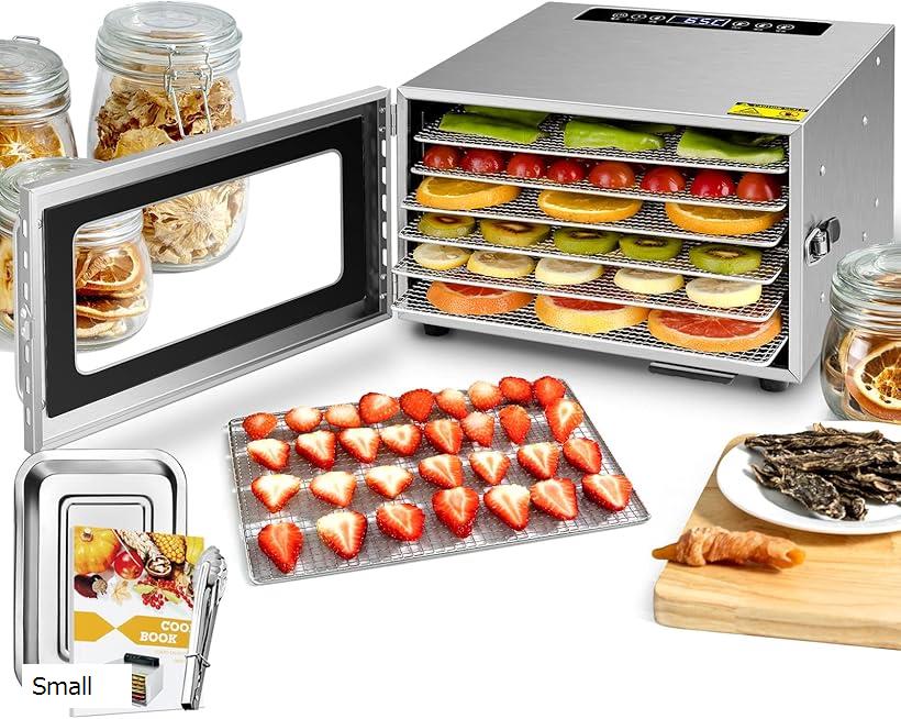 【楽天ランキング1位入賞】6層食品乾燥機 フードドライヤー 304ステンレス鋼製 家庭用 レシピ付き 日本..