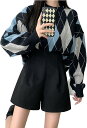 レディース ハイウエスト ショートパンツ タック カジュアル シンプル Aライン 美脚 ボトムス バックファスナー ウールタッチ 2カラー キュロット ショーパ...