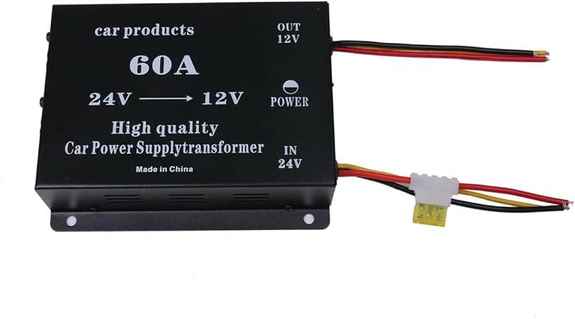 Inverter - DCDC コンバーター 電圧 変換器 24V＞12V 変圧器 デコデコ ヒューズ付 過電圧保護 バックアップ機能付 (60A)