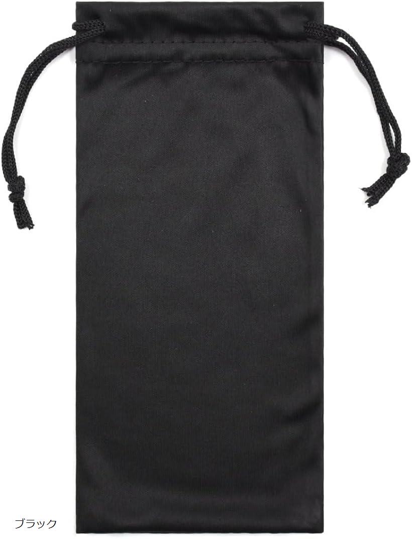 ナイロン 巾着袋 撥水 ポーチ ブラック