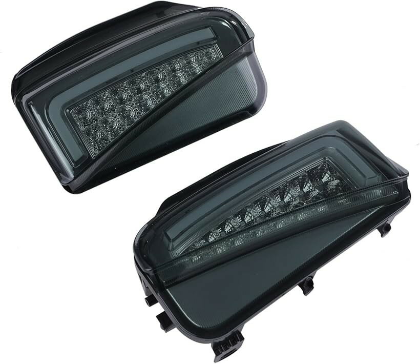 トヨタ 用 プリウス ZVW30系 後期 デイライト LED ファイバー 搭載 フロント バンパー ウインカー 左右セット ホワイト アンバー クリアーレンズ スモークレンズ 各種 汎用 社外品 (スモークレンズ)