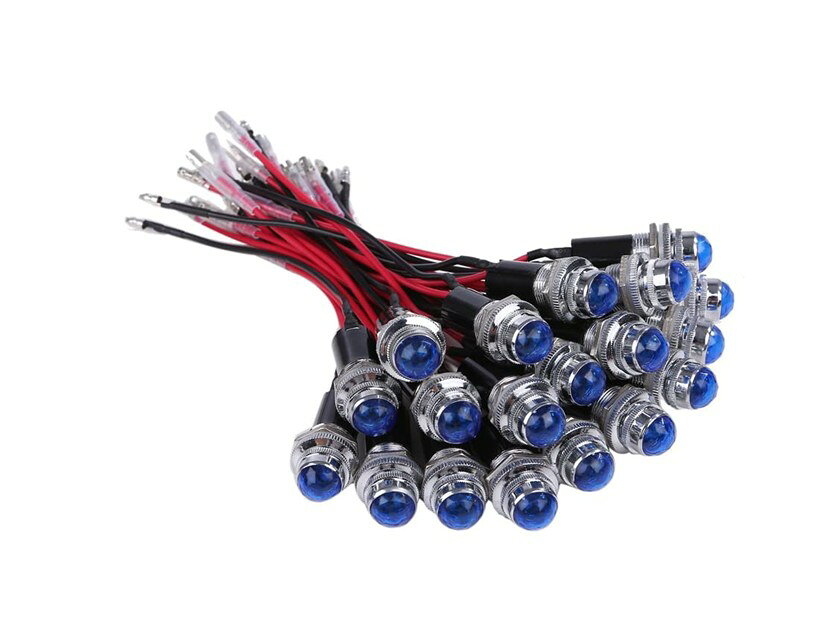 24V LED パイロット ランプ ダイヤカット 20個セット 16mm 16φ インジケーター ラ...