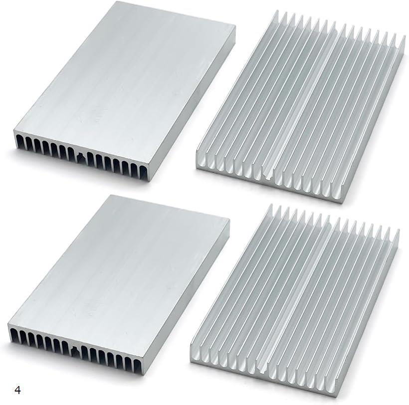 ヒートシンク PC SSD ルーター ハブ 熱伝導 スマホ アルミ ラジエーター 放熱 100mmx60mm 10mm 厚 4