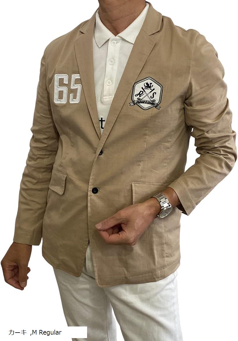 ロバート・アンド・スミス ゴルフ サマー ジャケット ゴルフウエア エンブレム刺繍 メンズ M L Regular カーキ M Regular