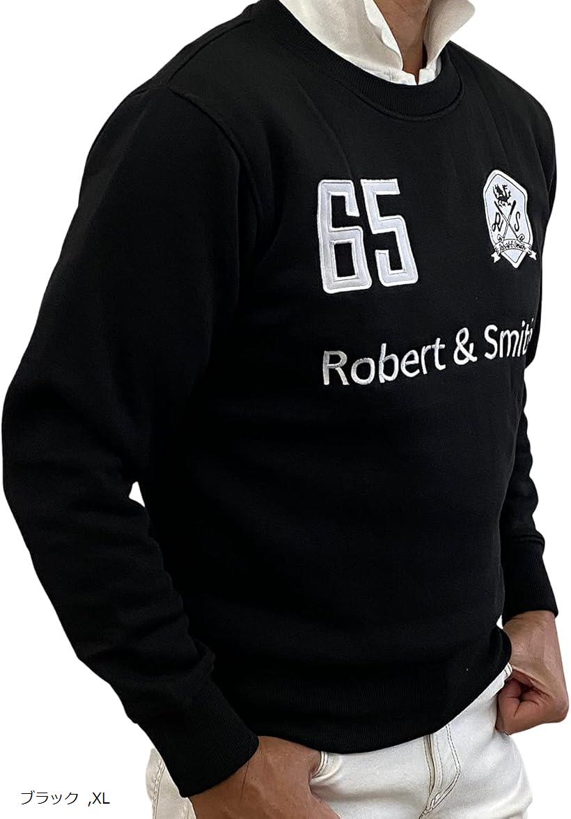 ロバート・アンド・スミス ゴルフ ウエアトレーナー スウェット 裏起毛で温かい アウター ジャケット ウインドブレーカー 防寒 メンズ 黒 L M グレー ブラック XL