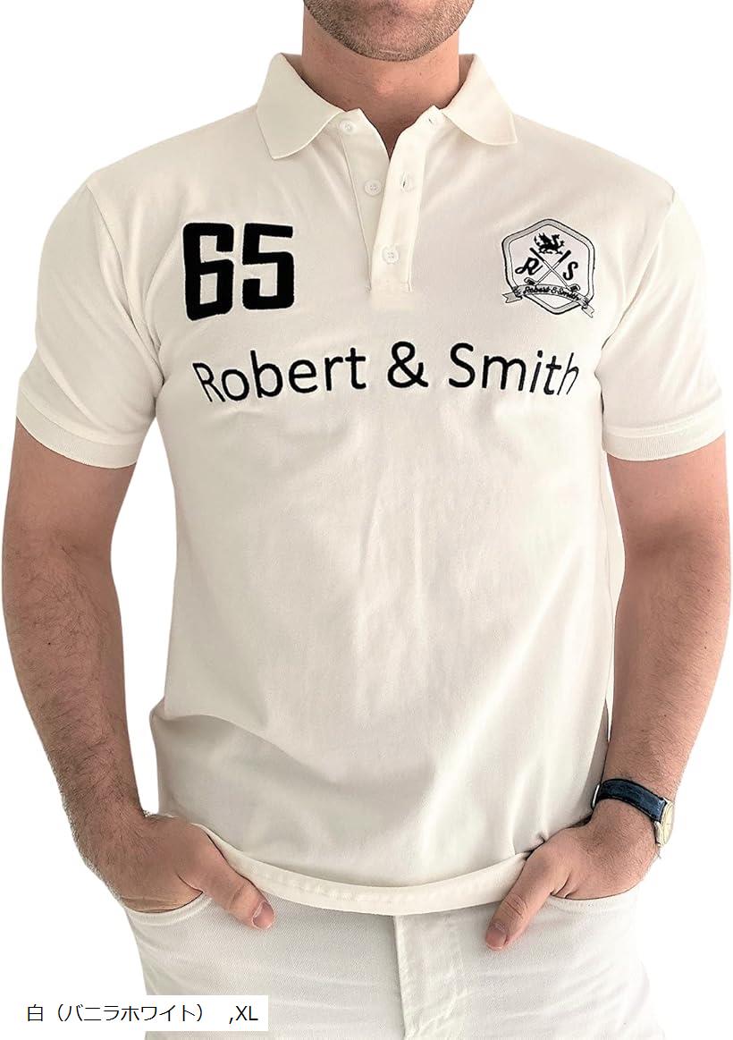 【楽天ランキング1位入賞】ポロシャツ メンズ 半袖 ゴルフウェア 定番 100% コットン 刺繍 仕上げ バニラホワイト・XL L 黒 ブラック M グレー ネイビー 白（バニラホワイト） XL