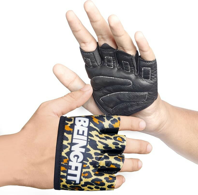 Beingfit トレーニンググローブ 筋トレ メンズ レディース 指から手のひらまで半指...