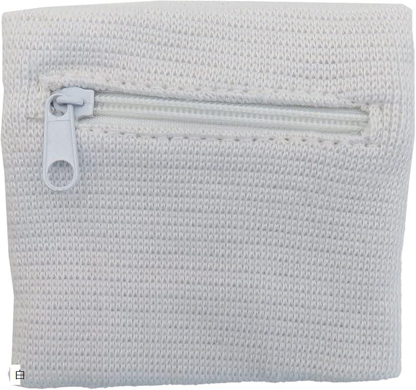 ポケット付き リストバンド ランニング ウォーキング ジム コイン カード 鍵 小銭 収納 ポーチ 青 ブラック 水色 赤 黄 黄緑 白