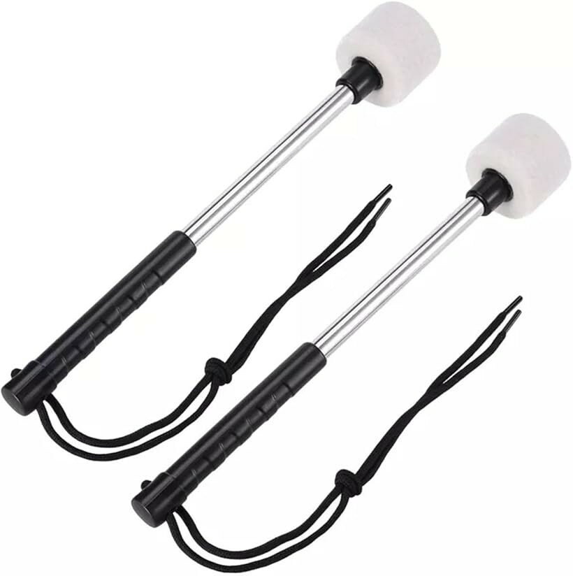 マレットドラム 打楽器 バスドラムマレット ティンパニ スティック ホワイト (ホワイト)