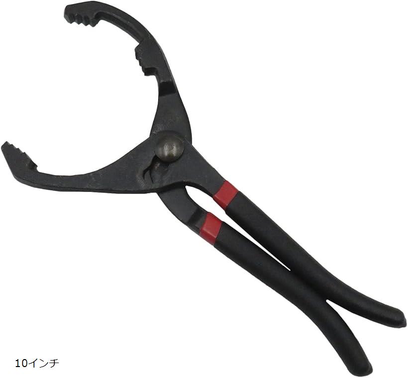 【楽天ランキング1位入賞】互換品 オイルフィルターレンチ プライヤー式 エレメント交換 オイル交換 10..