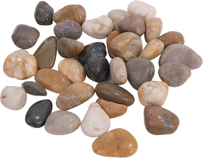 砂利 水槽 アクアリウム おしゃれ 石 天然五色石飾り 底砂 20～40mm 五色彩り石 庭・ガーデン 観賞 魚 底砂・砂利 1袋約1000g