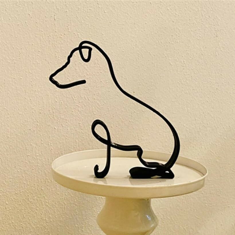 Rakuten - 犬の置物 インテリア 庭 おしゃれ 雑貨 ワイヤーアート かわいい犬 オブジェ ジャックラッセルテリア (ジャックラッセルテリア, ワンサイズ)