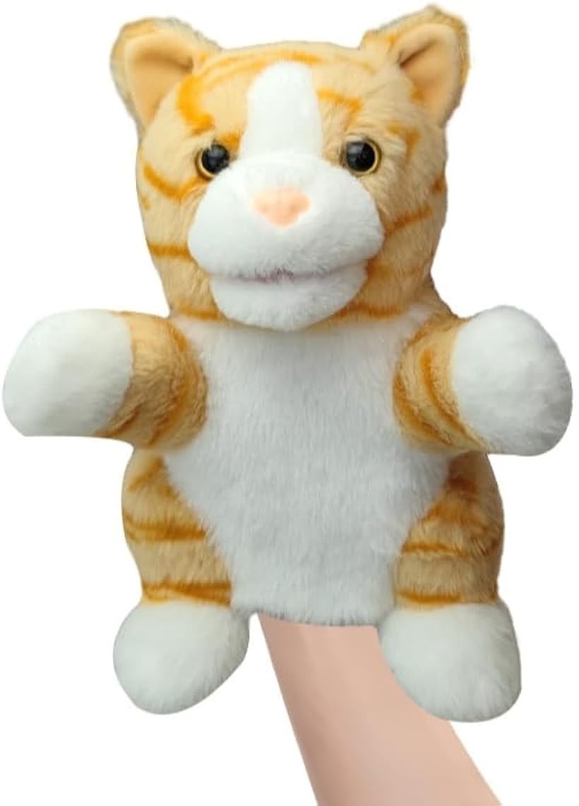 エムラインストアのパペット人形 ハンドパペット 指人形 腹話術 口が動く (ねこ)｜アングル2
