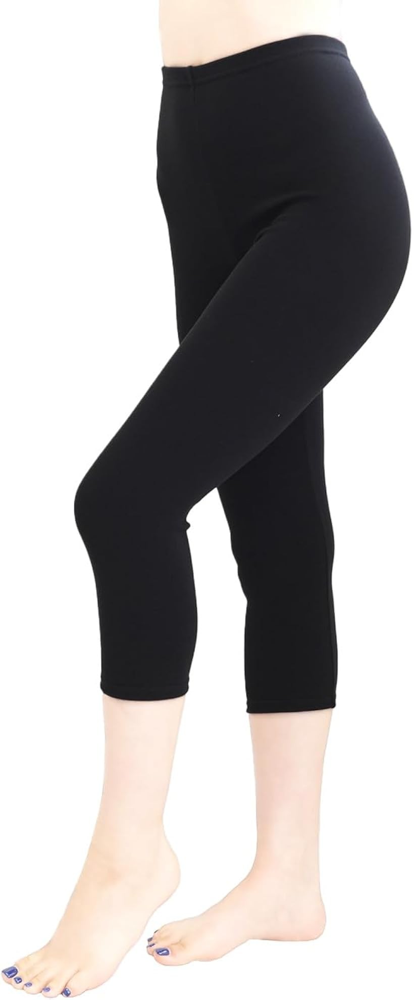 Other - レディース 女性 パンツ レギンス スパッツ 綿混 日本製 (ブラック7分丈2個, M-L)