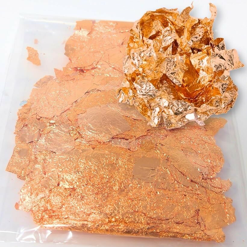 ヘア用 デコパーツ 髪用 ジェル 成人式 髪飾り ネイル レジン 銅箔10g (銅箔10g, 10g)