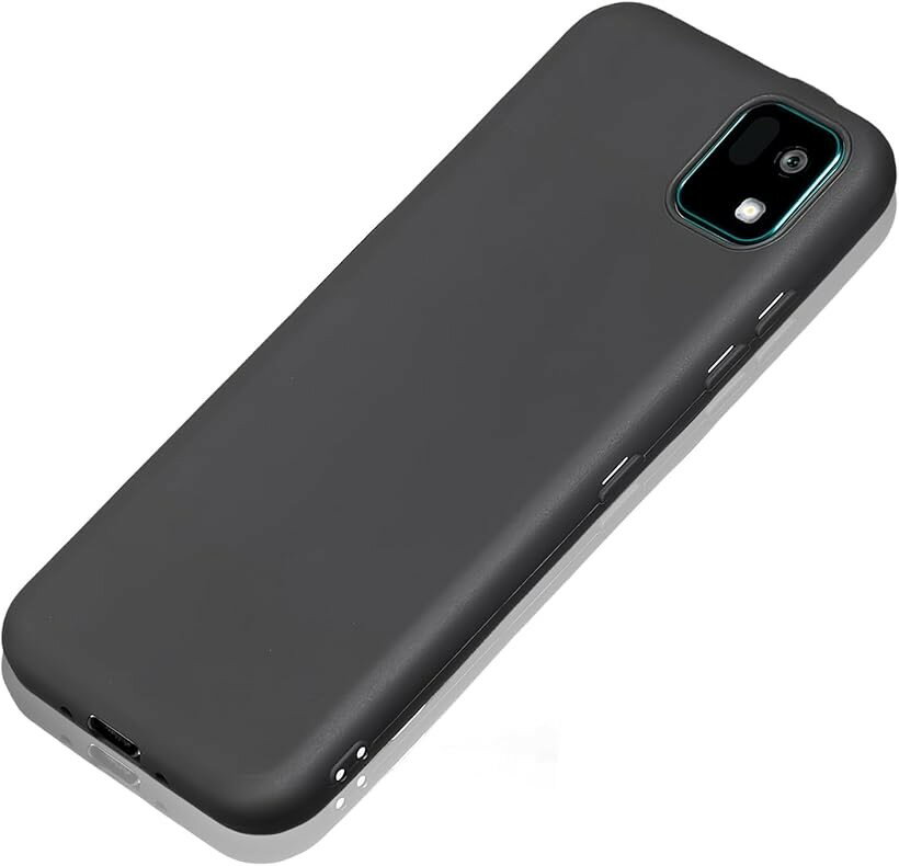 京セラ かんたんスマホ3 ケース マット 落下防止 耐衝撃 A205KC ブラック マット仕上げ Qi無線ワイヤレス充電/傷つけ防止/滑り止め KYOCERA Kantan Sumaho3 (マット・ブラック, UN5-YZ6-TR058)