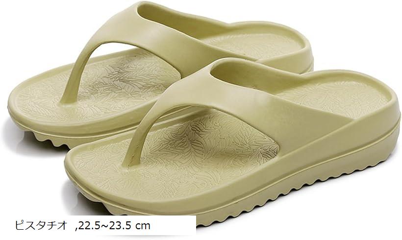 サンダル レディース 厚底 ビーチサンダル オープントゥ ボタニカル シンプル 防滑 滑らない 軽量 柔軟..