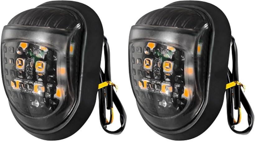 汎用 バイク ウインカー LED ハーレー オフロード 埋め込み MCX125 モンキー カスタム アンバー 高輝度 オレンジ スモーク 2個 セット