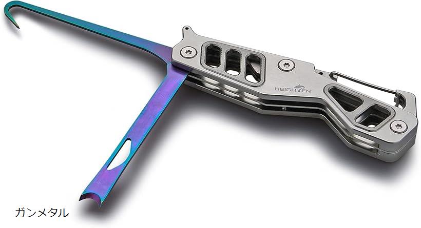 イカシメ フィッシングナイフ エギング ステンレス製 463 タークブルー ゴールド ピンク ガンメタル