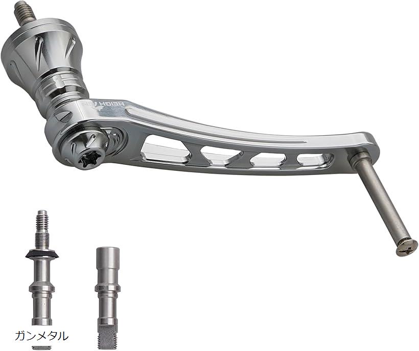 可変 リール ハンドル ノブ無し ダイワ DAIWA シマノ SHIMANO 通用 スピニングリール Arch Series オールブラック ダークグレー 22STELLA/23AIRITY ガンメタル