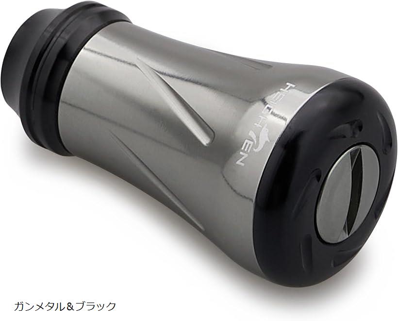 19mm リール ハンドル ノブ 6.8g シマノ ダイワ 通用 Shimano Type Daiwa S用 New Pillar Series 871 ガンメタル＆ブラック