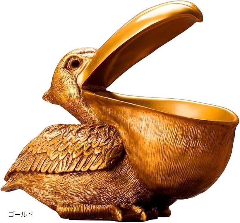 アンティーク ジュエリー キー ボックス ペリカン 鍵 オブジェ アクセサリー ケース 小物入れ インテリア 選べるカラー N-J44 シャンパン ブロンズ ゴールド