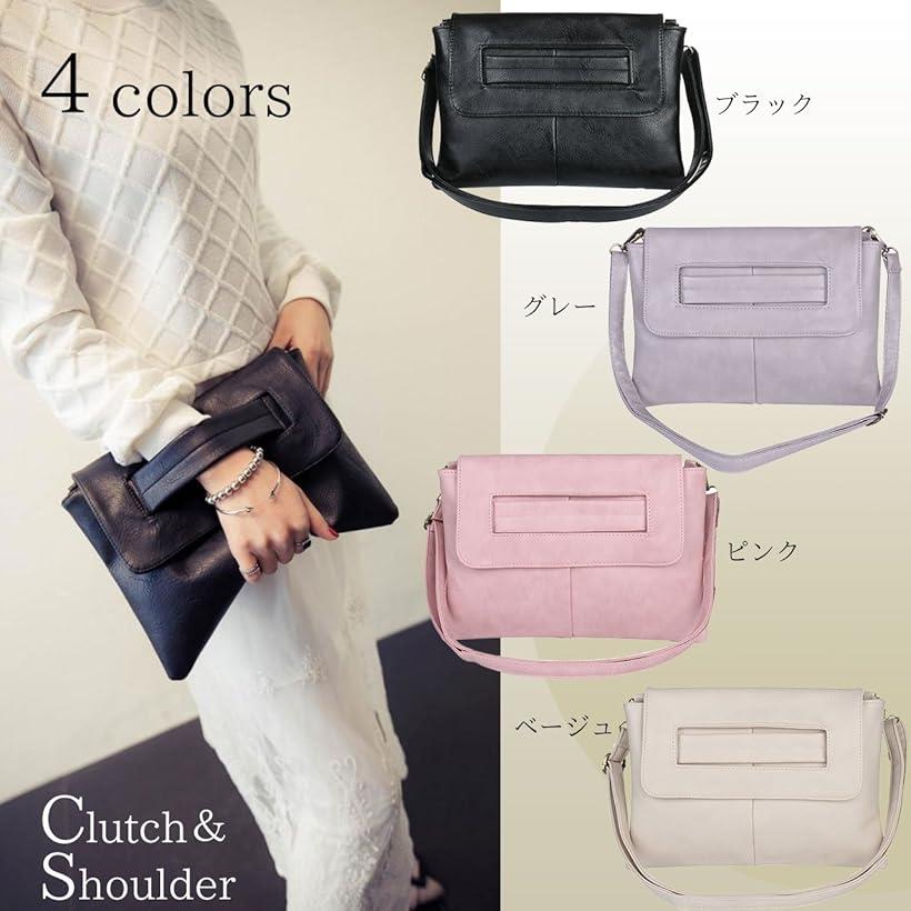 クラッチバッグ レディース 2WAY ショルダーバッグ 斜めがけ 大きめ 通勤 普段使い