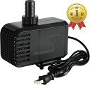 【楽天ランキング1位入賞】水陸両用ポンプ 水中ポンプ 吐出量2400L/H 揚程2.4M 水槽循環ポンプ 給水排水ポンプ 小型 電力40W 静音設計 IP68防...