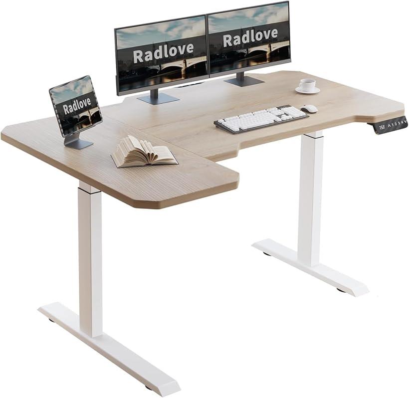 昇降デスク L字パソコンデスク 電動昇降式デスク 天板幅150CMx101CM ゲーミングデスク 机 スタンディングデスク PCデスク つくえ 高さ調節可能 メモリー機能付き 障害検知 71～117CM