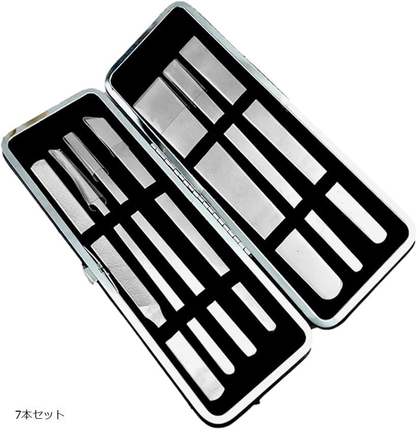 ペディキュアナイフキット フットケア 爪切り マニキュア ネイルサロン ハードケース付き 7本セット