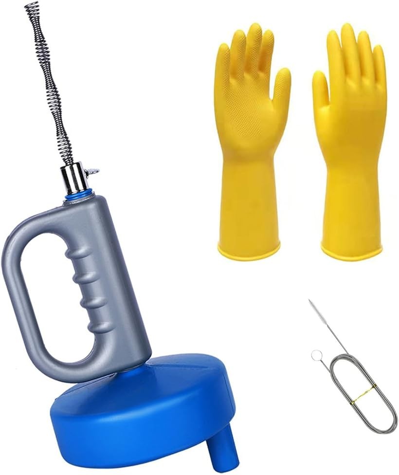 Rakuten - パイプクリーナー パイプ掃除機 疏通ツールー 排水口クリーナ トイレ 洗面所 お風呂 浴室 浴槽 キッチン (10M-3点セット)