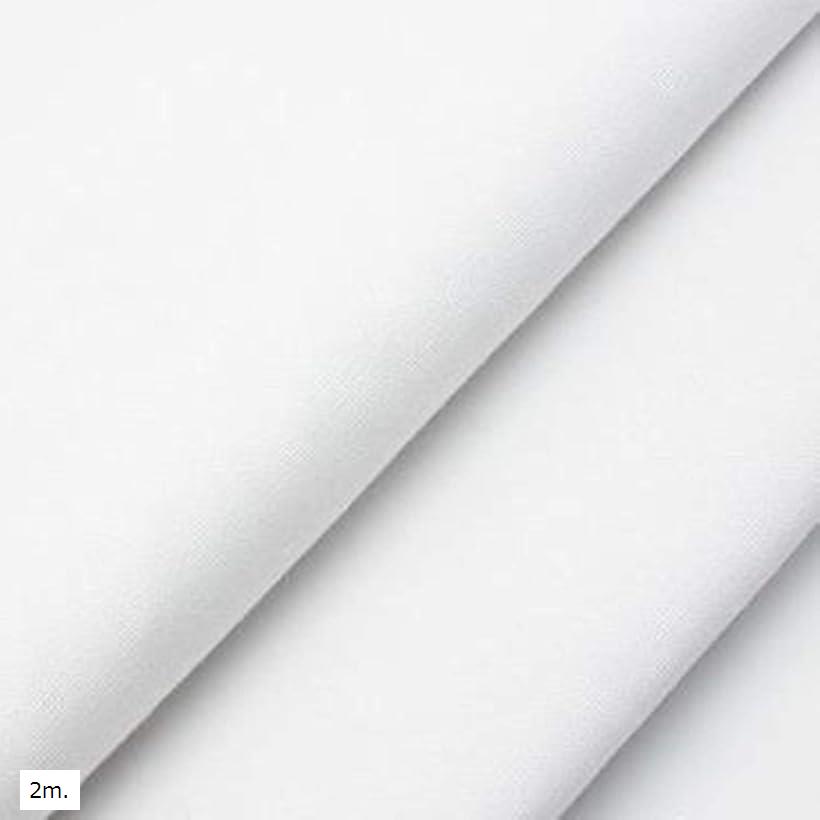 【楽天ランキング1位入賞】高密度 純白 綿麻 無地 生地 手芸 裁縫用 2m 3m 4m 5m 2m.